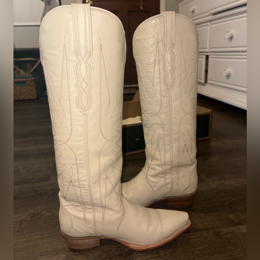 Tecovas Loretta Cream Cowboy Boots - Picture 5 of 7
